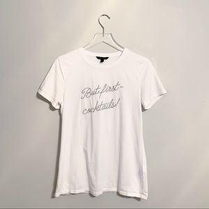“Cocktails” Embroidered Tee